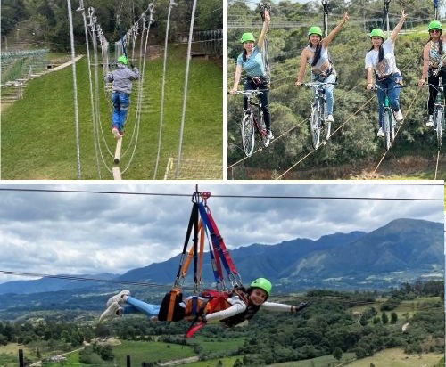 5 puentes tibetanos + Bicicletas aéreas + Canopy Superman
