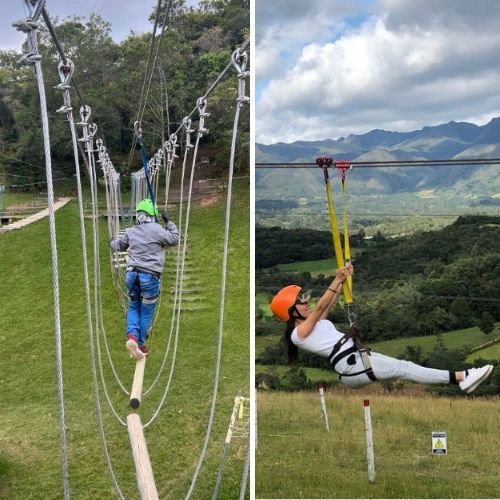 Puentes tibetanos + canopy