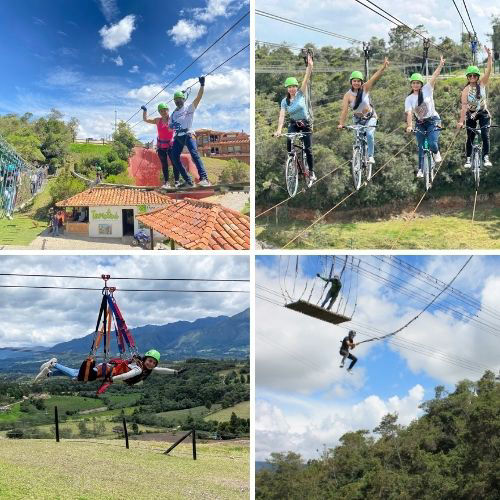 Bicicletas aéreas + Canopy Superman + Canopy Torre & Salto 
