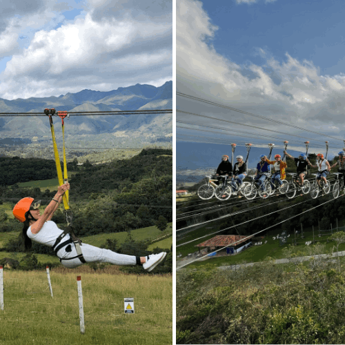 Bicicletas aéreas + Canopy Sentado